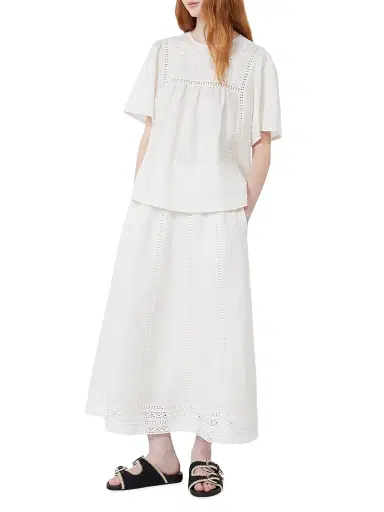Weekend Max Mara Women's Linen Canvas and Stretch Jersey Top | Thumbnail 6 Weekend Max Mara Women's Linen Canvas and Stretch Jersey Top | Thumbnail 6