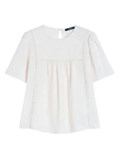 Weekend Max Mara Women's Linen Canvas and Stretch Jersey Top | Thumbnail 1 Weekend Max Mara Women's Linen Canvas and Stretch Jersey Top | Thumbnail 1
