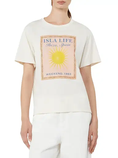Weekend Max Mara Women's Cotton Jersey T-Shirt - Ecru | Thumbnail 3 Weekend Max Mara Women's Cotton Jersey T-Shirt - Ecru | Thumbnail 3