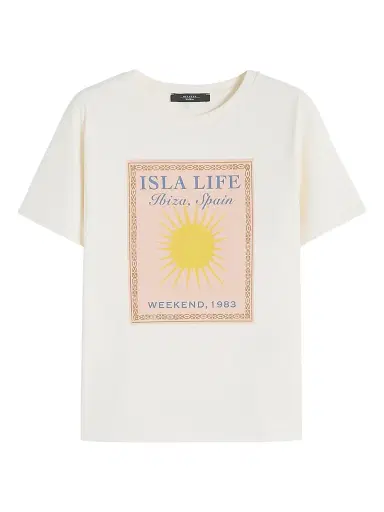 Weekend Max Mara Women's Cotton Jersey T-Shirt - Ecru | Thumbnail 1 Weekend Max Mara Women's Cotton Jersey T-Shirt - Ecru | Thumbnail 1