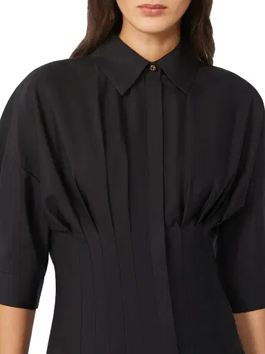 Max Mara Women's Cotton Poplin Dress - Black - Size 0 | Thumbnail 6 Max Mara Women's Cotton Poplin Dress - Black - Size 0 | Thumbnail 6