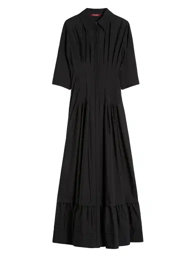 Max Mara Women's Cotton Poplin Dress - Black - Size 0 | Thumbnail 1 Max Mara Women's Cotton Poplin Dress - Black - Size 0 | Thumbnail 1