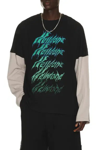 We11Done Crayon Multi Logo Long-Sleeved T-Shirt | Thumbnail 1 We11Done Crayon Multi Logo Long-Sleeved T-Shirt | Thumbnail 1