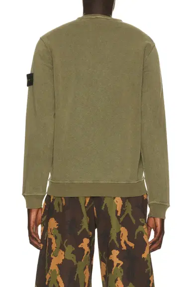 Stone Island Garment Dyed Crew Neck Sweatshirt | Thumbnail 3 Stone Island Garment Dyed Crew Neck Sweatshirt | Thumbnail 3