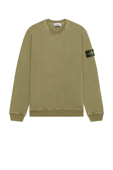 Stone Island Garment Dyed Crew Neck Sweatshirt | Thumbnail 5 Stone Island Garment Dyed Crew Neck Sweatshirt | Thumbnail 5