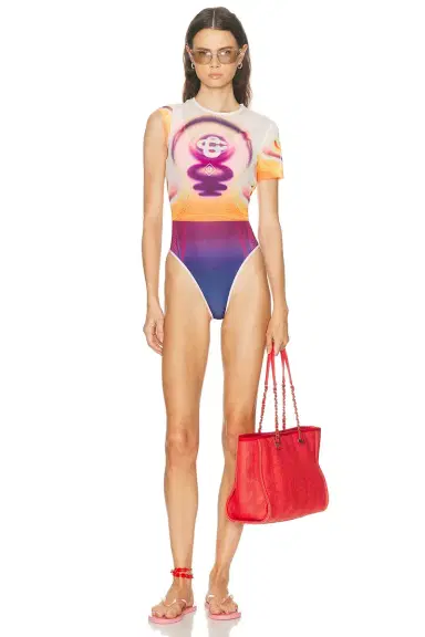 Casablanca Printed One Piece Swimsuit | Thumbnail 4 Casablanca Printed One Piece Swimsuit | Thumbnail 4