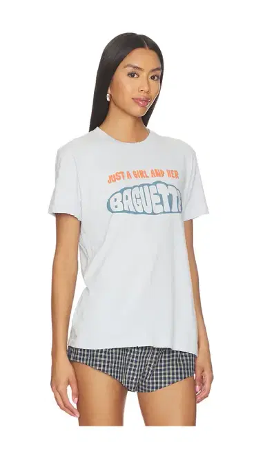 Junk Food Just A Girl And Her Baguette The Vintage Tee | Thumbnail 2 Junk Food Just A Girl And Her Baguette The Vintage Tee | Thumbnail 2