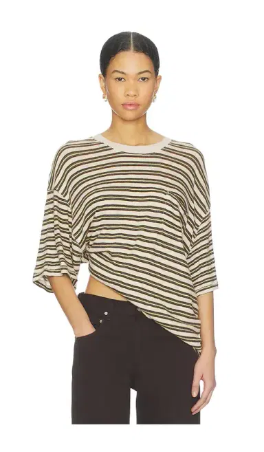 Free People x We The Free All Love Stripe Pocket Tee | Thumbnail 1 Free People x We The Free All Love Stripe Pocket Tee | Thumbnail 1