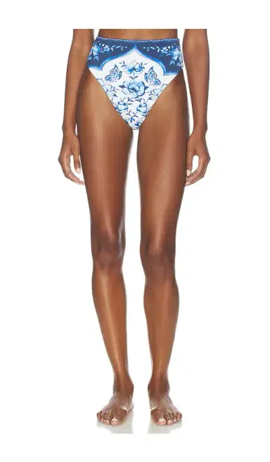FARM Rio Porcelain Garden High Waist Bikini Bottom | Thumbnail 1 FARM Rio Porcelain Garden High Waist Bikini Bottom | Thumbnail 1
