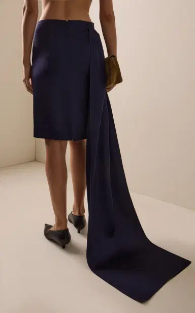 Tove Jullee Sash-Detailed Shantung Midi Skirt | Thumbnail 4 Tove Jullee Sash-Detailed Shantung Midi Skirt | Thumbnail 4