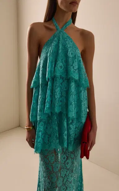 Third Form Exclusive Gaia Tiered Lace Maxi Halter Dress | Thumbnail 3 Third Form Exclusive Gaia Tiered Lace Maxi Halter Dress | Thumbnail 3