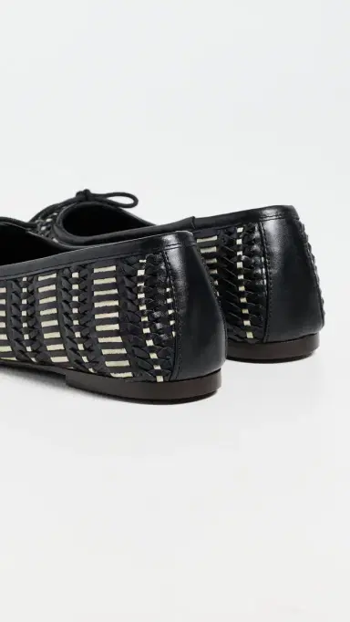 FRĒDA SALVADOR Jada Flats Black Vanilla Woven Calf | Thumbnail 4 FRĒDA SALVADOR Jada Flats Black Vanilla Woven Calf | Thumbnail 4
