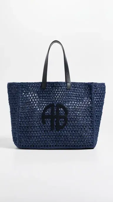 ANINE BING Large Rio Tote Marine Blue One Size | Thumbnail 2 ANINE BING Large Rio Tote Marine Blue One Size | Thumbnail 2