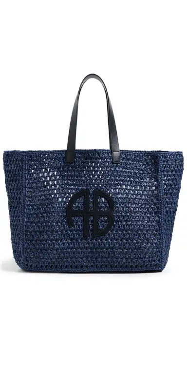 ANINE BING Large Rio Tote Marine Blue One Size | Thumbnail 1 ANINE BING Large Rio Tote Marine Blue One Size | Thumbnail 1