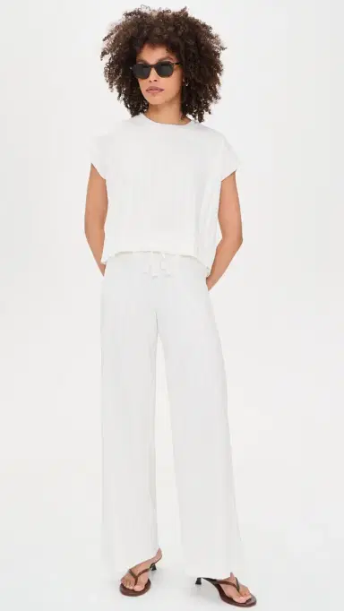 Splendid x @Cellajaneblog Wide Rib hort leeve Top White | Thumbnail 5 Splendid x @Cellajaneblog Wide Rib hort leeve Top White | Thumbnail 5