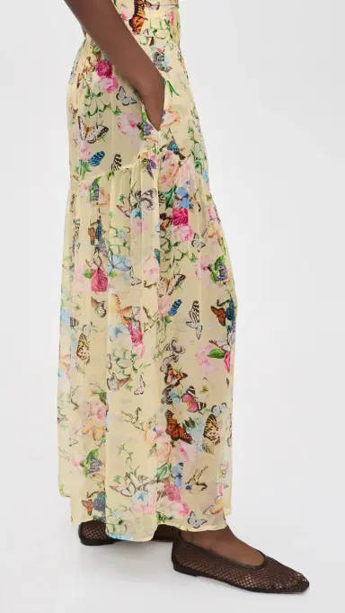 L'AGENCE Garden Butterflies haron heer Wide Leg Pants Multi | Thumbnail 4 L'AGENCE Garden Butterflies haron heer Wide Leg Pants Multi | Thumbnail 4