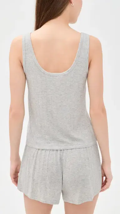 HONEYDEW Luxe Modal Tank Shortie Set Heather Grey | Thumbnail 3 HONEYDEW Luxe Modal Tank Shortie Set Heather Grey | Thumbnail 3