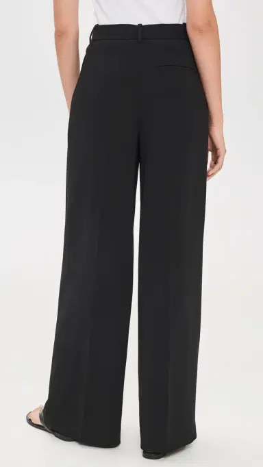 Theory Wide Pleat Trousers Black | Thumbnail 3 Theory Wide Pleat Trousers Black | Thumbnail 3
