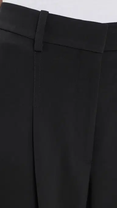 Theory Wide Pleat Trousers Black | Thumbnail 6 Theory Wide Pleat Trousers Black | Thumbnail 6