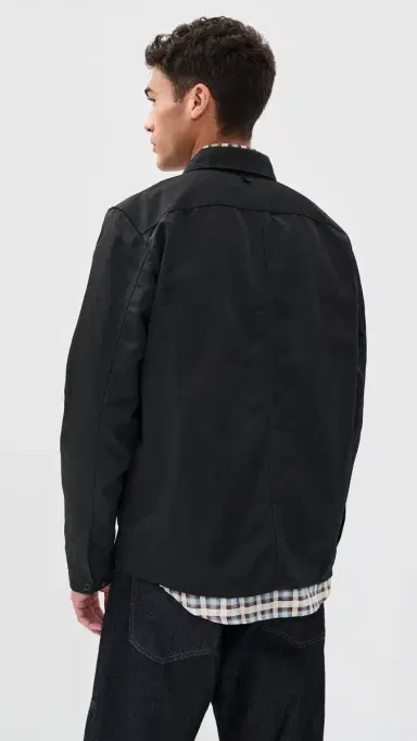 rag & bone Karl Nylon Zip Shirt Jacket Black L | Thumbnail 3 rag & bone Karl Nylon Zip Shirt Jacket Black L | Thumbnail 3