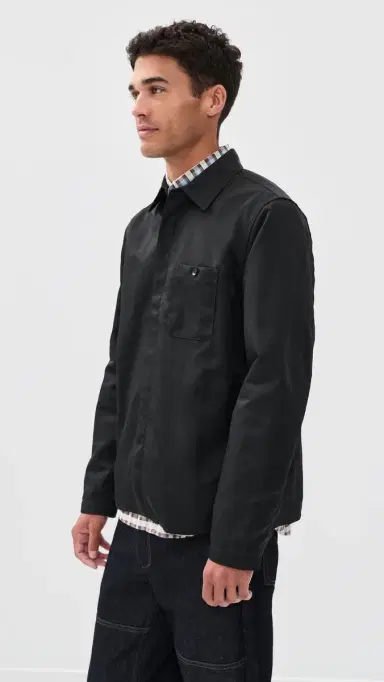 rag & bone Karl Nylon Zip Shirt Jacket Black L | Thumbnail 4 rag & bone Karl Nylon Zip Shirt Jacket Black L | Thumbnail 4