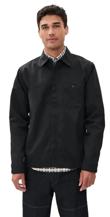rag & bone Karl Nylon Zip Shirt Jacket Black L | Thumbnail 1 rag & bone Karl Nylon Zip Shirt Jacket Black L | Thumbnail 1
