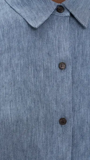 Theory Fixed Sleeve Cropped Shirt Light Denim | Thumbnail 6 Theory Fixed Sleeve Cropped Shirt Light Denim | Thumbnail 6