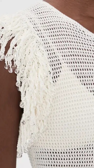 Paris Georgia Fringe Dress White | Thumbnail 6 Paris Georgia Fringe Dress White | Thumbnail 6