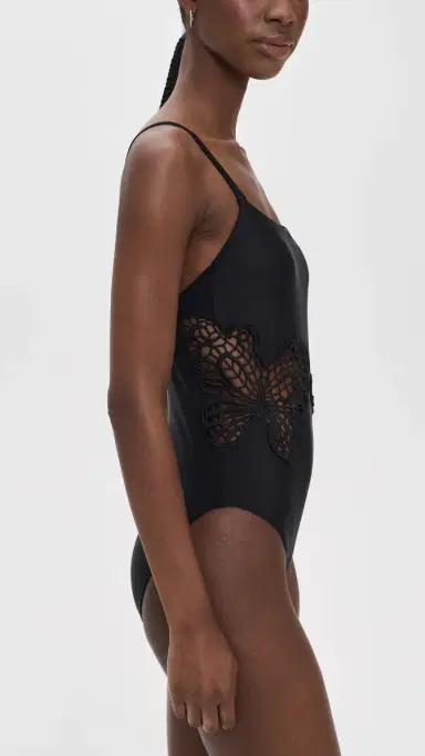 L'AGENCE Remi Butterfly Crochet One Piece Black | Thumbnail 4 L'AGENCE Remi Butterfly Crochet One Piece Black | Thumbnail 4