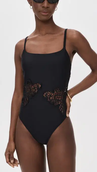 L'AGENCE Remi Butterfly Crochet One Piece Black | Thumbnail 5 L'AGENCE Remi Butterfly Crochet One Piece Black | Thumbnail 5