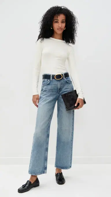 Madewell Drapey Rib Long-Sleeve Tee Winter White | Thumbnail 5 Madewell Drapey Rib Long-Sleeve Tee Winter White | Thumbnail 5