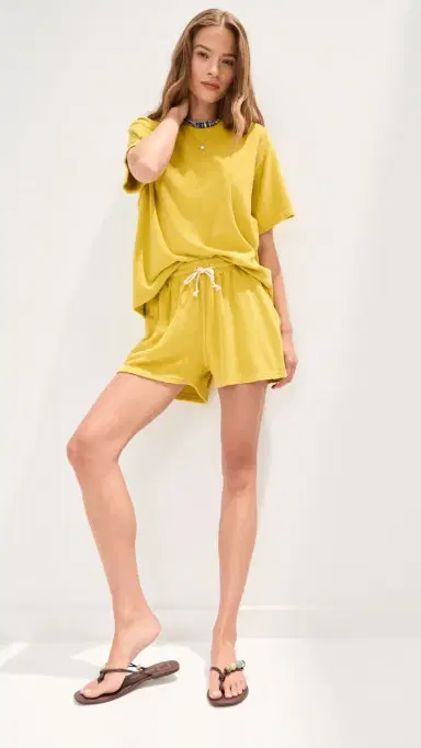 LE BOP Farrah Terry Shorts Olive | Thumbnail 6 LE BOP Farrah Terry Shorts Olive | Thumbnail 6