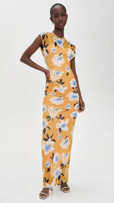 De Loreta elodi Dress Peonia Yellow | Thumbnail 2 De Loreta elodi Dress Peonia Yellow | Thumbnail 2