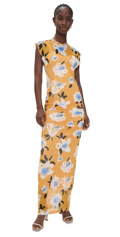 De Loreta elodi Dress Peonia Yellow | Thumbnail 1 De Loreta elodi Dress Peonia Yellow | Thumbnail 1