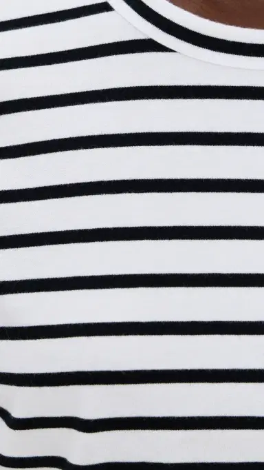 Madewell Perfect tripe Crewneck Tee B & W tripe | Thumbnail 6 Madewell Perfect tripe Crewneck Tee B & W tripe | Thumbnail 6