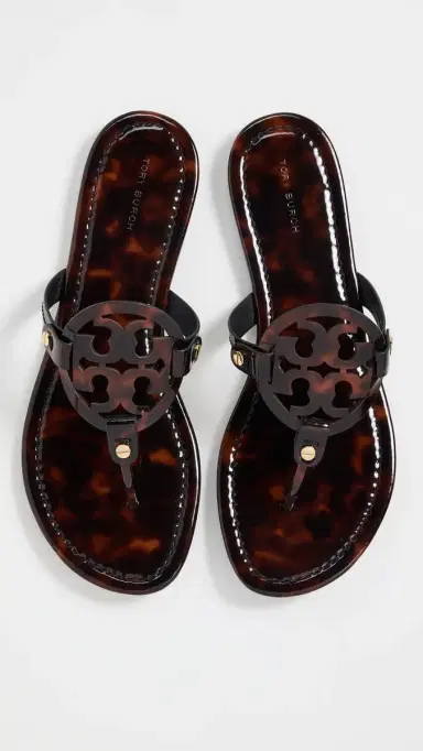 Tory Burch Miller Sandals Tortoise Patent 5 | Thumbnail 2 Tory Burch Miller Sandals Tortoise Patent 5 | Thumbnail 2