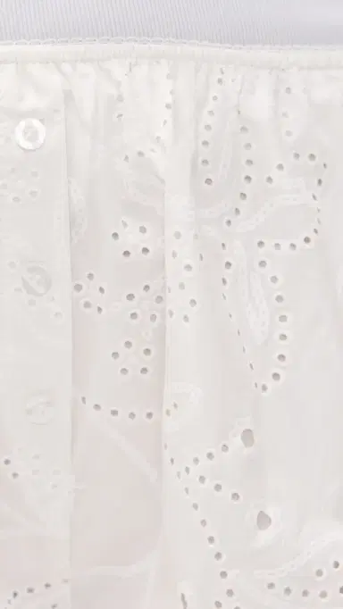 Bailey Rose Eyelet Mini Shorts Off White | Thumbnail 6 Bailey Rose Eyelet Mini Shorts Off White | Thumbnail 6