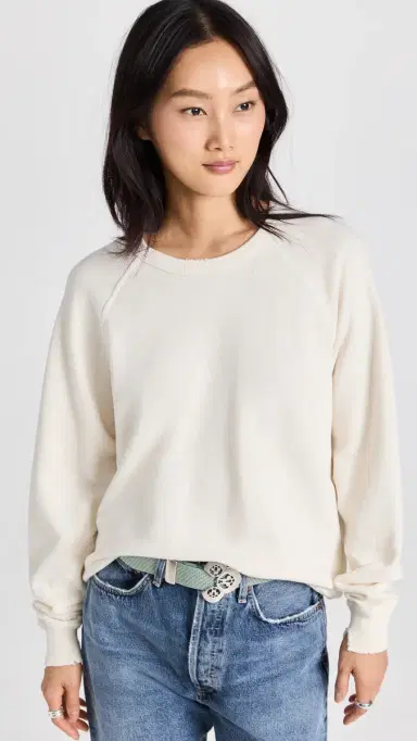 The Great. The College Sweatshirt Washed White | Thumbnail 2 The Great. The College Sweatshirt Washed White | Thumbnail 2