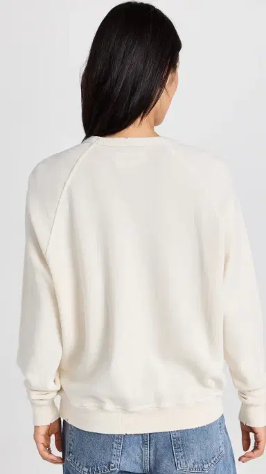 The Great. The College Sweatshirt Washed White | Thumbnail 3 The Great. The College Sweatshirt Washed White | Thumbnail 3