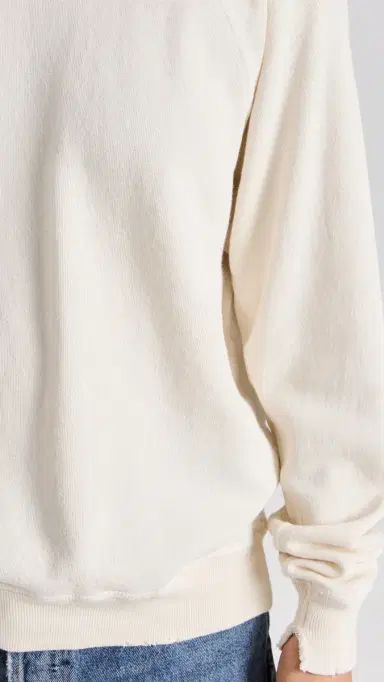 The Great. The College Sweatshirt Washed White | Thumbnail 6 The Great. The College Sweatshirt Washed White | Thumbnail 6