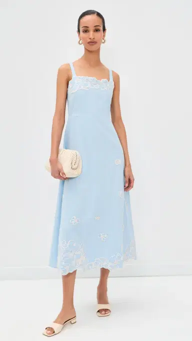 Cleobella arceline Midi Dress Glacier Lake | Thumbnail 2 Cleobella arceline Midi Dress Glacier Lake | Thumbnail 2