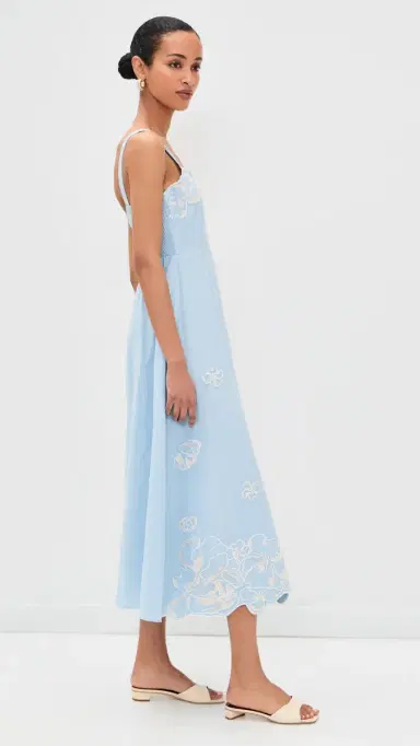 Cleobella arceline Midi Dress Glacier Lake | Thumbnail 4 Cleobella arceline Midi Dress Glacier Lake | Thumbnail 4
