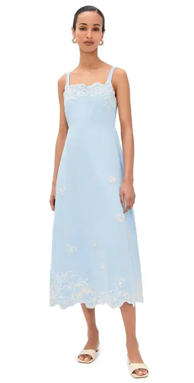 Cleobella arceline Midi Dress Glacier Lake | Thumbnail 1 Cleobella arceline Midi Dress Glacier Lake | Thumbnail 1