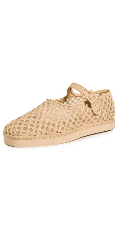 Loeffler Randall Rita Mary Jane Flats Natural | Thumbnail 1 Loeffler Randall Rita Mary Jane Flats Natural | Thumbnail 1