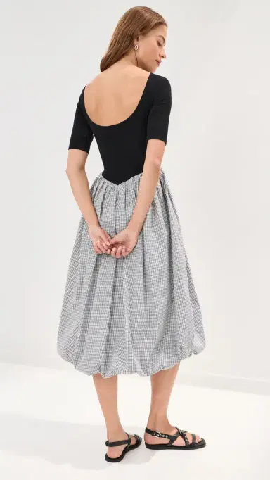 LE BOP Gracie Dress Black/Black/ Plaid | Thumbnail 4 LE BOP Gracie Dress Black/Black/ Plaid | Thumbnail 4