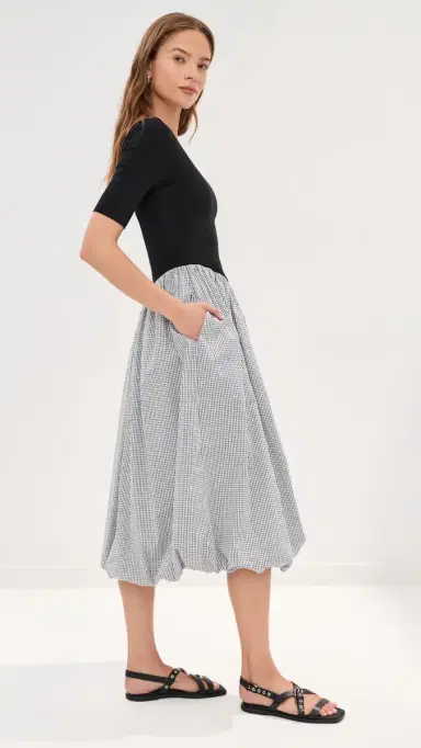 LE BOP Gracie Dress Black/Black/ Plaid | Thumbnail 5 LE BOP Gracie Dress Black/Black/ Plaid | Thumbnail 5