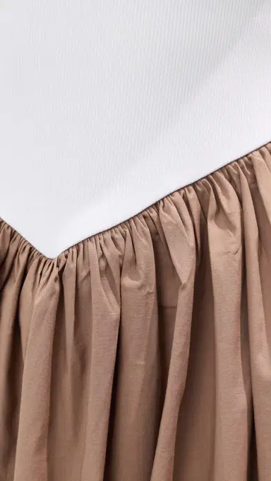 LE BOP Gracie Dress Off White Rib/Latte | Thumbnail 6 LE BOP Gracie Dress Off White Rib/Latte | Thumbnail 6