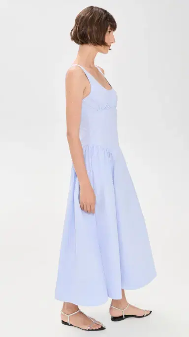Proenza Schouler White Label Kendall Dress in Tech Cotton Sky | Thumbnail 4 Proenza Schouler White Label Kendall Dress in Tech Cotton Sky | Thumbnail 4