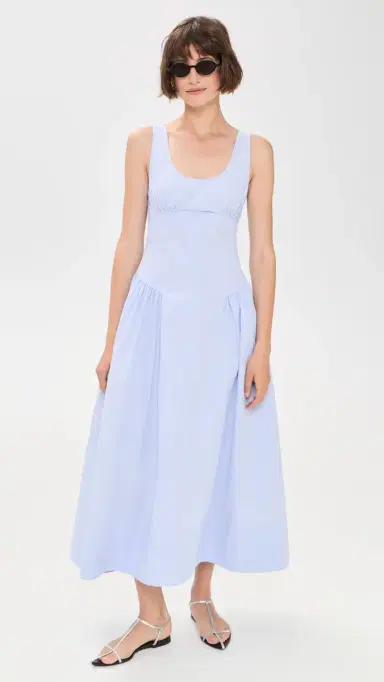 Proenza Schouler White Label Kendall Dress in Tech Cotton Sky | Thumbnail 5 Proenza Schouler White Label Kendall Dress in Tech Cotton Sky | Thumbnail 5