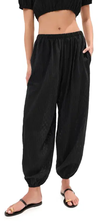 LE BOP Andi Oversized Eyelet Balloon Pants Black | Thumbnail 1 LE BOP Andi Oversized Eyelet Balloon Pants Black | Thumbnail 1